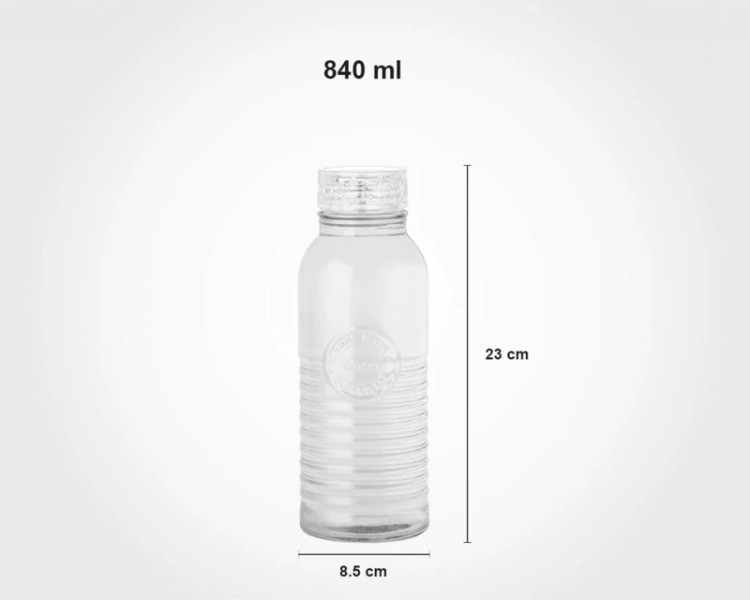 بطری آب روستیک کوتاه لیمون 840 میل